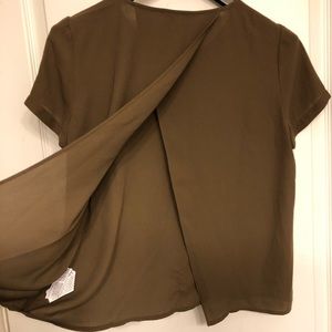 Open back short sleeve top